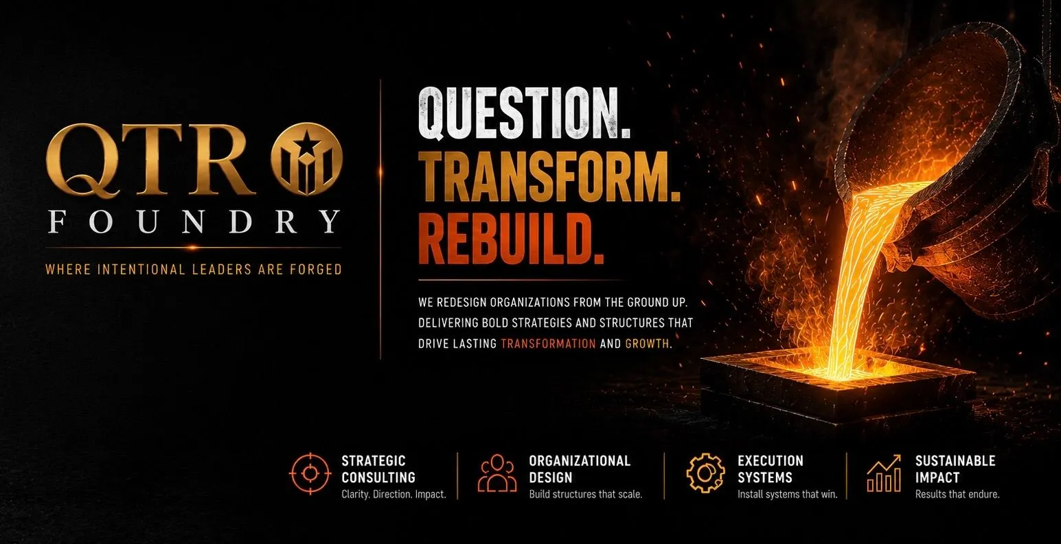 QTR Foundry: Question. Transform. Rebuild. Where Intentional Leaders Are Forged.